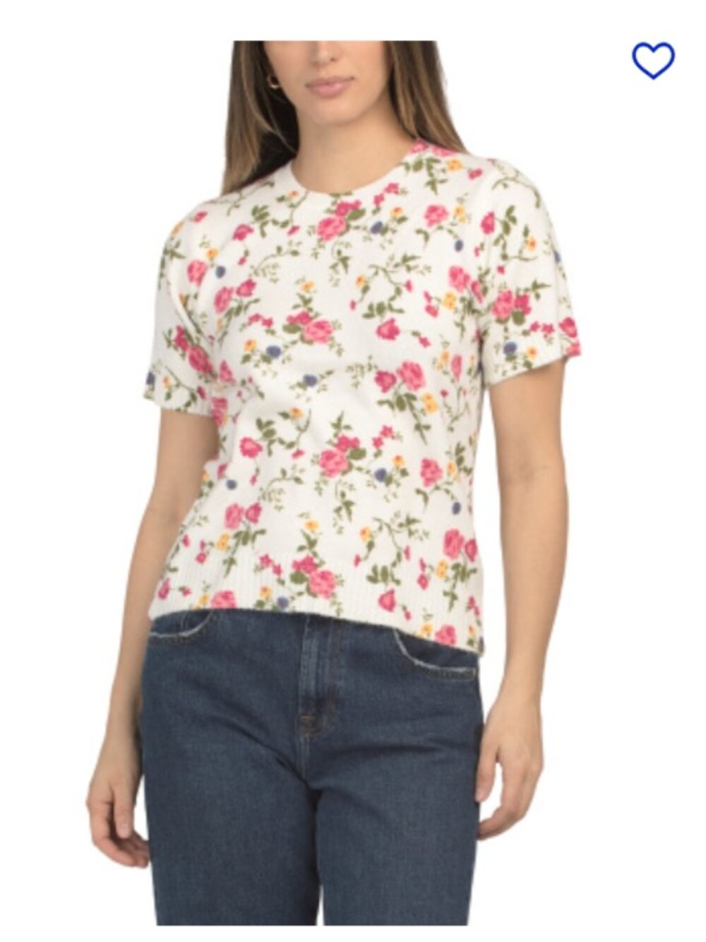 NWT CeCe Women's Crew Neck Floral Sweater
